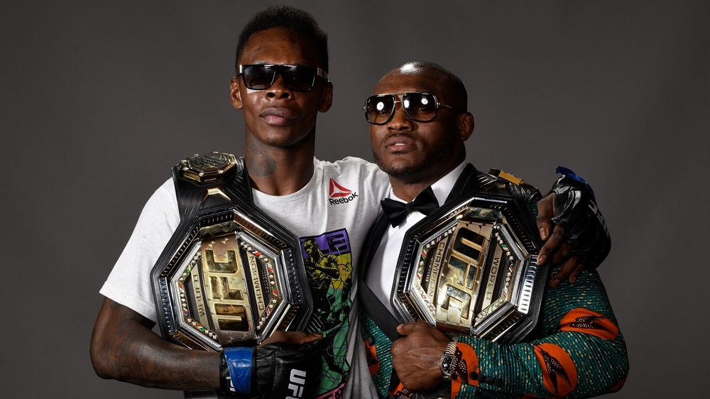 Hai nhà vô địch UFC gốc Nigeria: Kamaru Usman và Israel Adesanya.