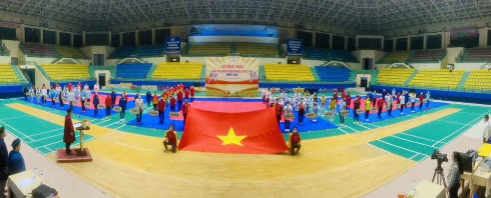 Khung cảnh Lễ khai mạc Giải Vô Địch Taekwondo Quốc Gia Năm 2021.