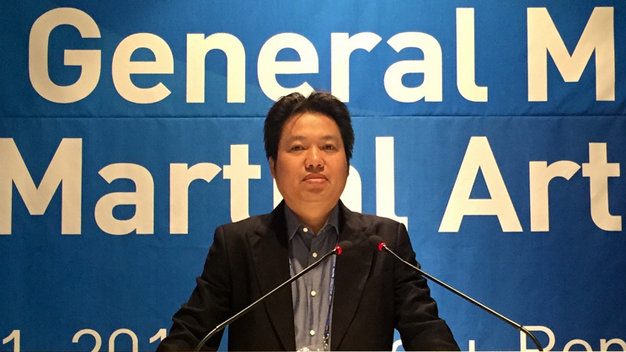 Ông Võ Danh Hải tại Hội nghị Đại hội đồng WoMAU lần thứ 14 – 2015 diễn ra tại TP. Chungju, Hàn Quốc