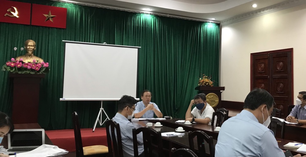 Ông Mai Bá Hùng – Phó Giám đốc Sở Văn hoá và Thể thao chủ trì buổi họp về công tác tổ chức Liên hoan Võ thuật năm 2022.