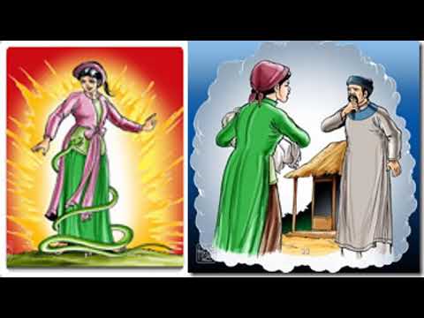 Ảnh minh họa: Rằn đã hóa thân thành người đàn bà cùng bầy con dại đến van xin trong giấc mơ của Nguyễn Trãi.