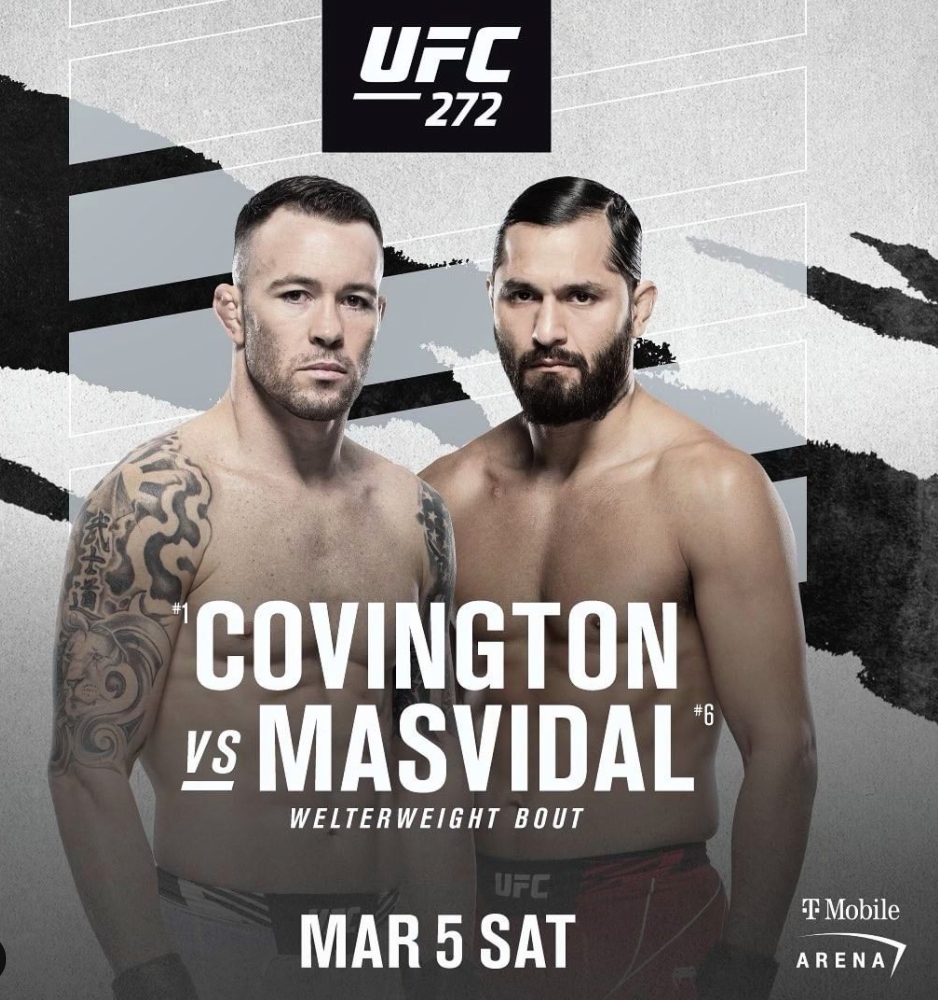 Colby Covington sẽ đối đầu với Jorge Masvidal cuối tuần này tại sự kiện chính UFC 272.