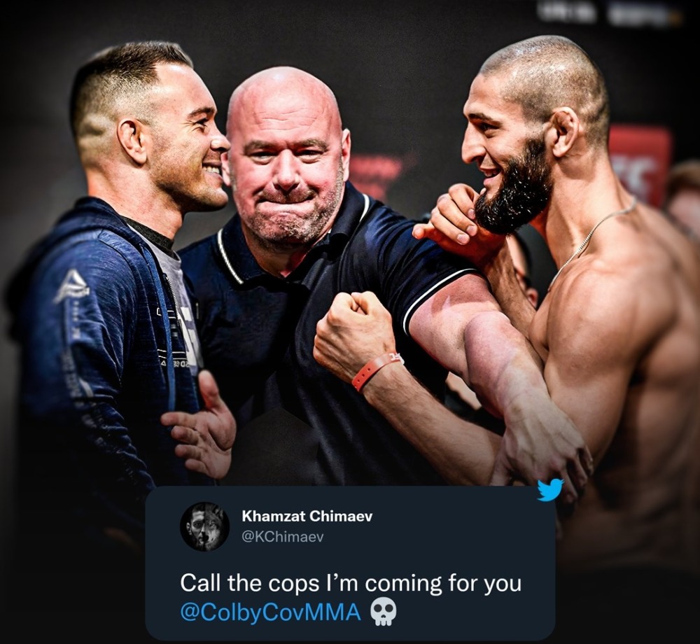 Khamzat Chimaev khiêu khích Colby Covington qua mạng xã hội.