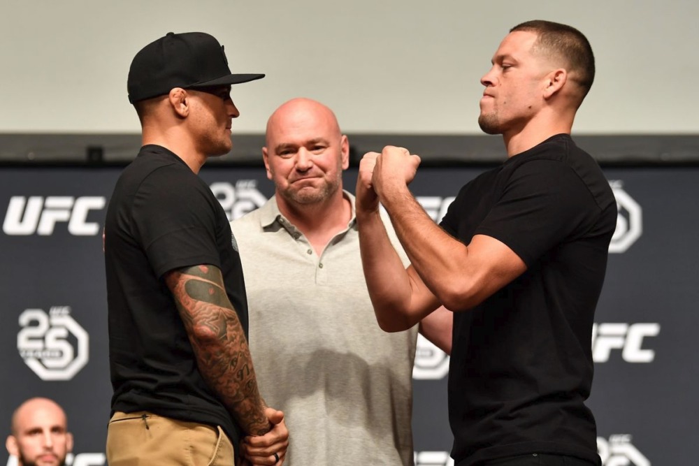 Dustin Poirier và Nate Diaz từng được lên lịch cho một trận đấu hồi năm 2018.